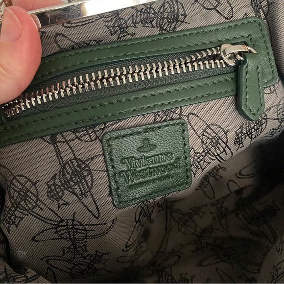 Vivienne Westwood Green Leather Crossbody - Picture 8 of 14
